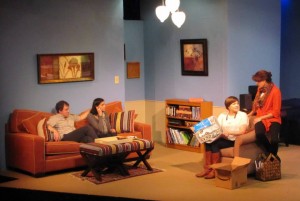 Carly (second from right) performing in a production of "Rabbit Hole," with JSA Account Director Dean Perrine (far left).